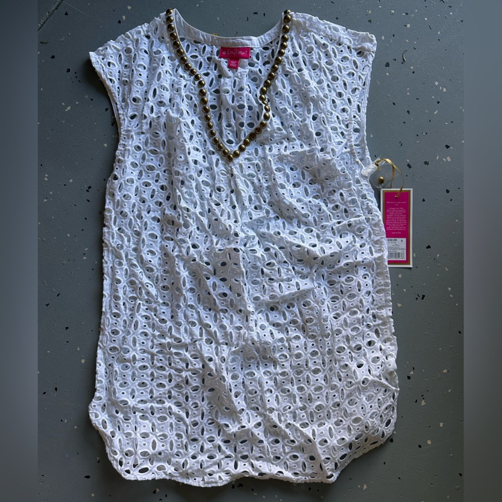 Lilly Pulitzer white swim cover